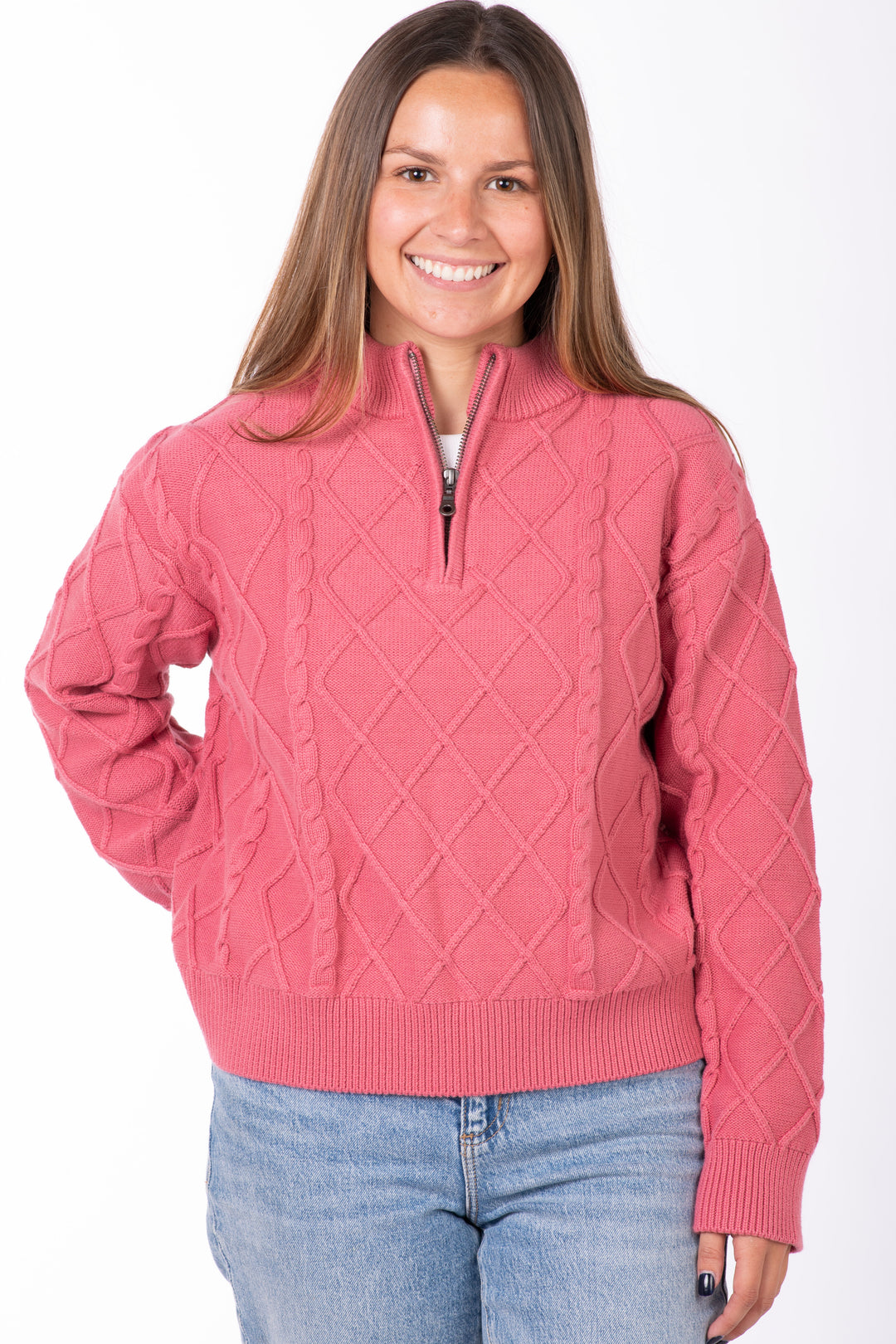 Women's Fishermans 1/4 Cable Sweater