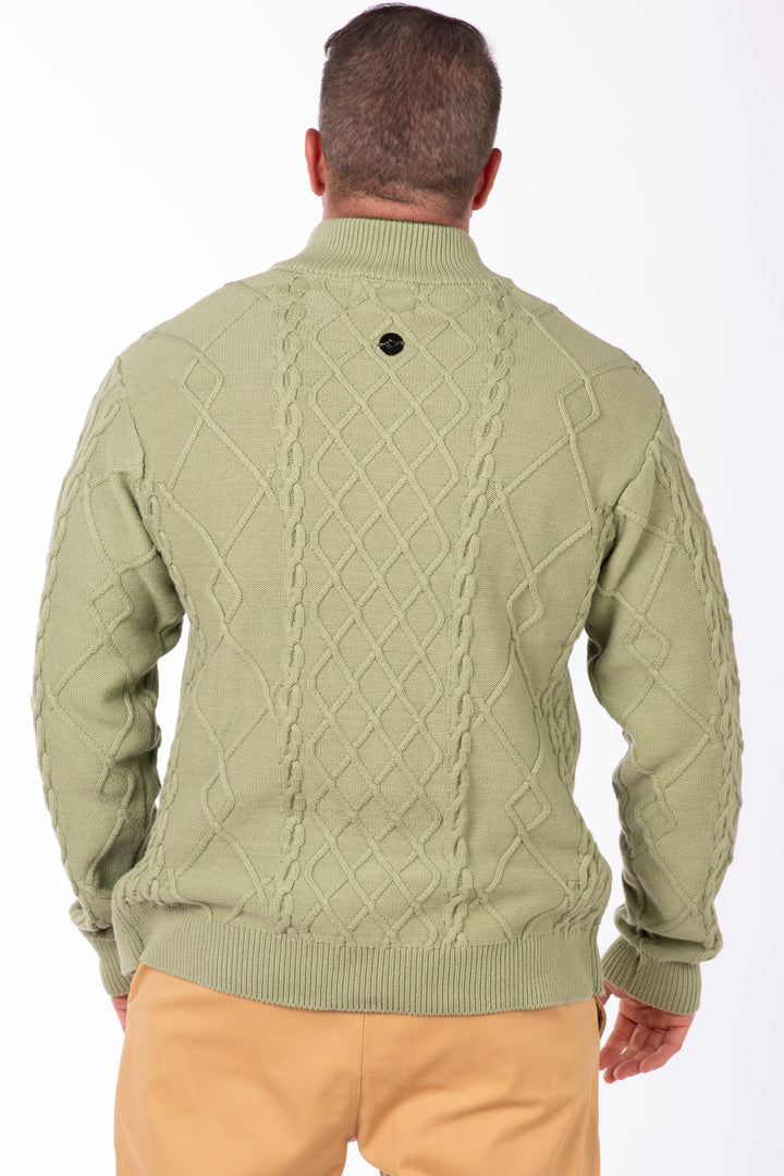 Men's Fishermans 1/4 Cable Sweater