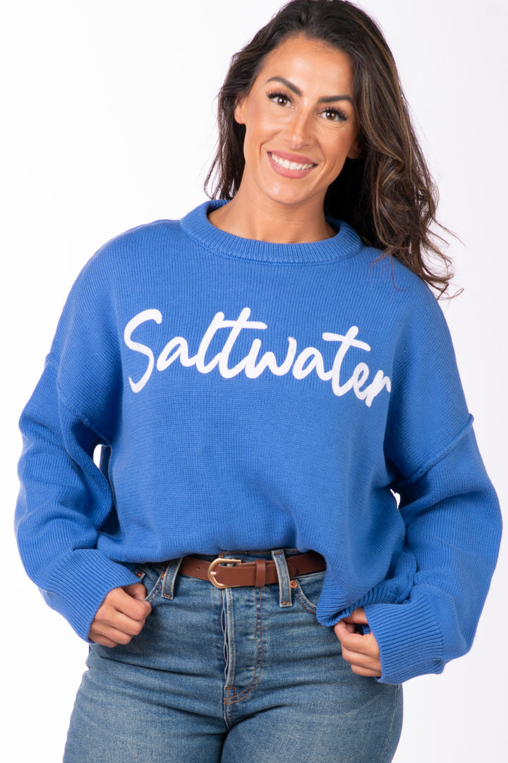 Womens Saltwater Cotton Crew Sweater