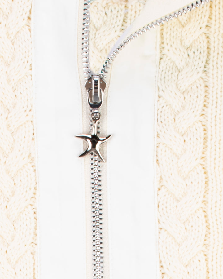 Cable Knit Cardigan-Harbor White