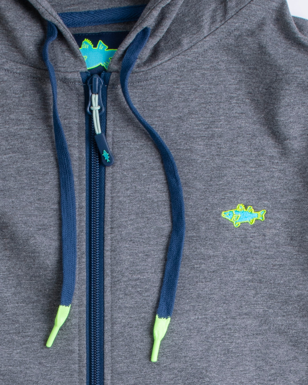 Essential Full Zip-Heathered Charcoal