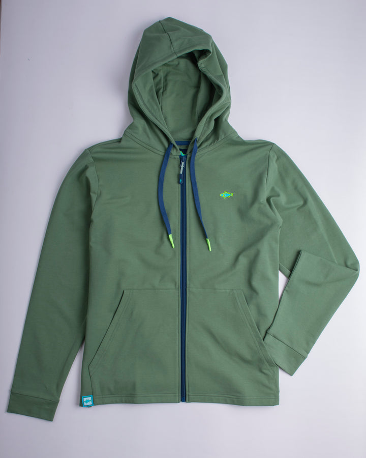 Essential Full Zip-Serene Green