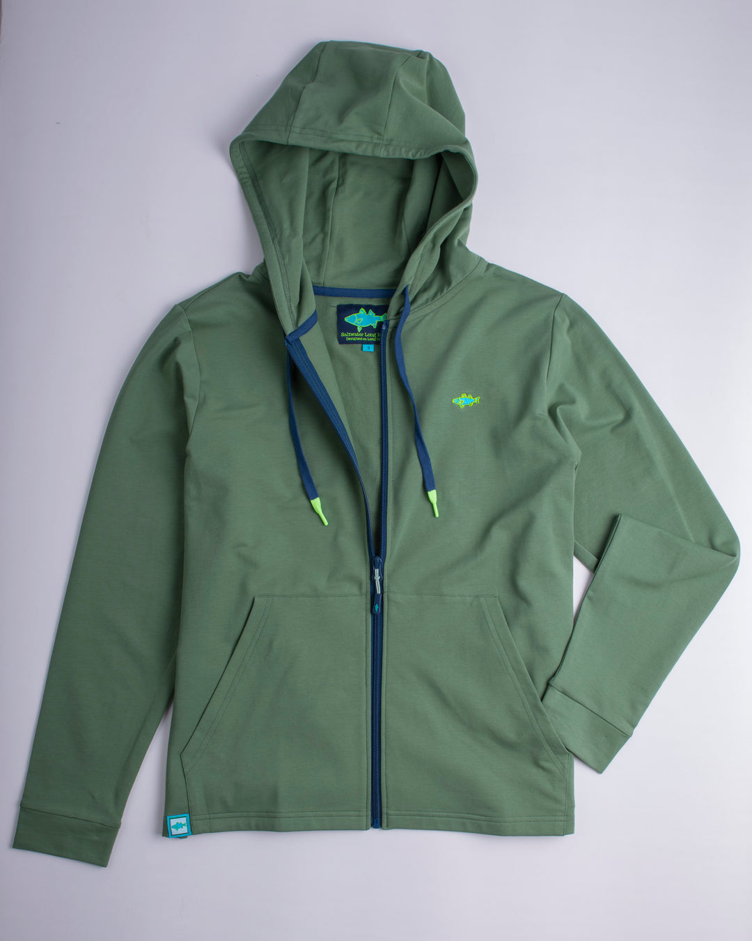 Essential Full Zip-Serene Green