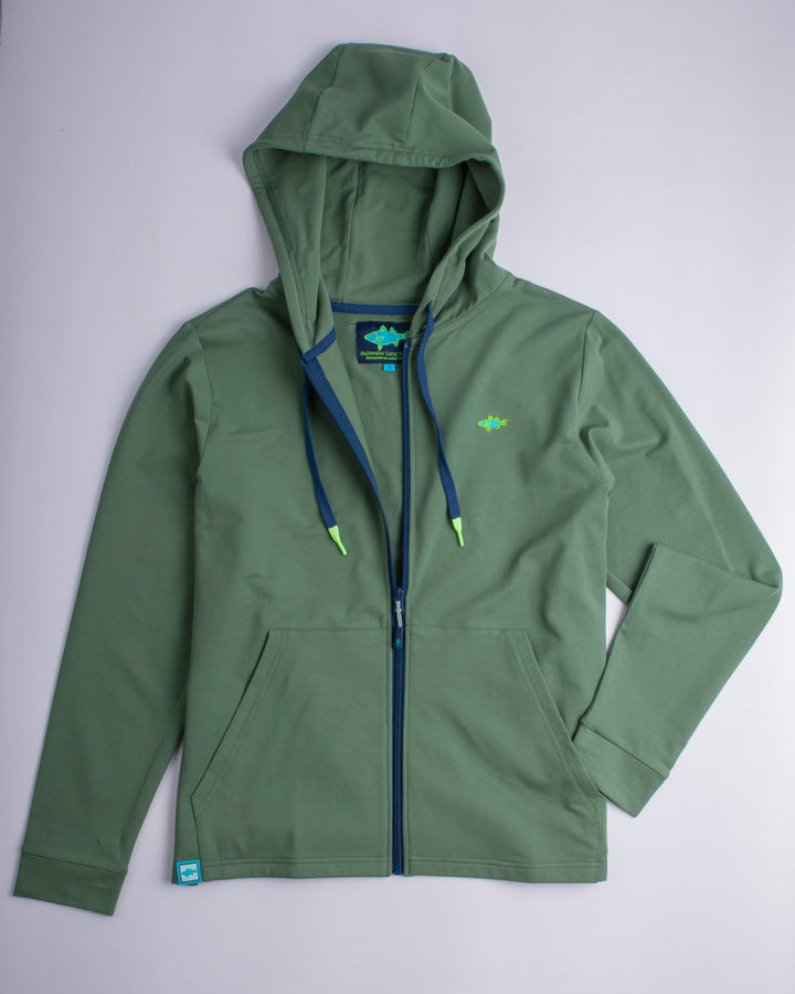 Essential Full Zip-Serene Green