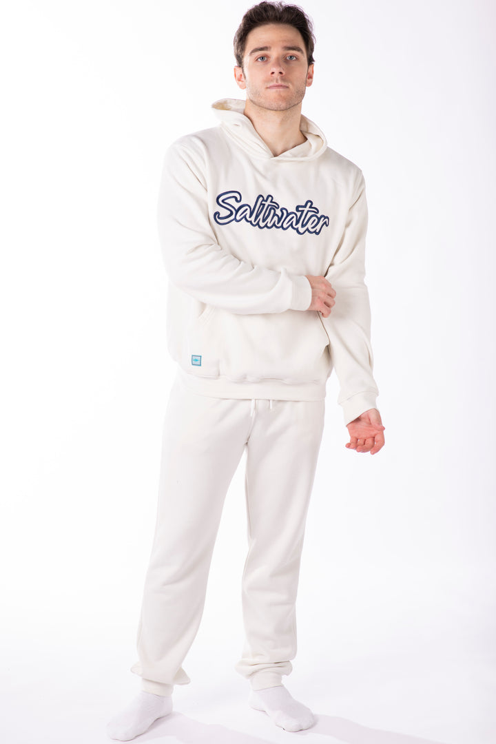 Winter White Vintage Fleece Hoodie & Jogger Bundle