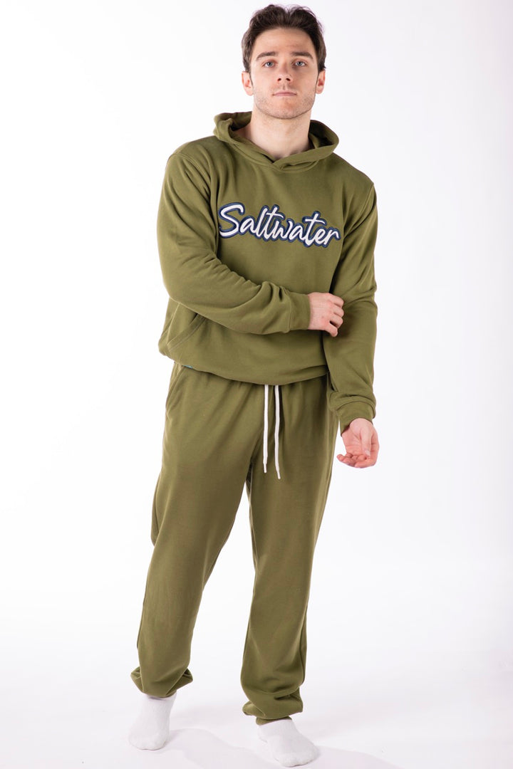 Sea Grass Green Vintage Fleece Hoodie & Jogger Bundle