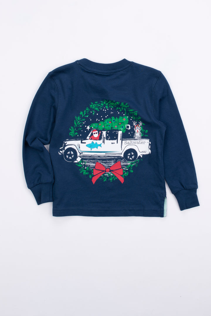 Youth Saltwater Santa Long Sleeve