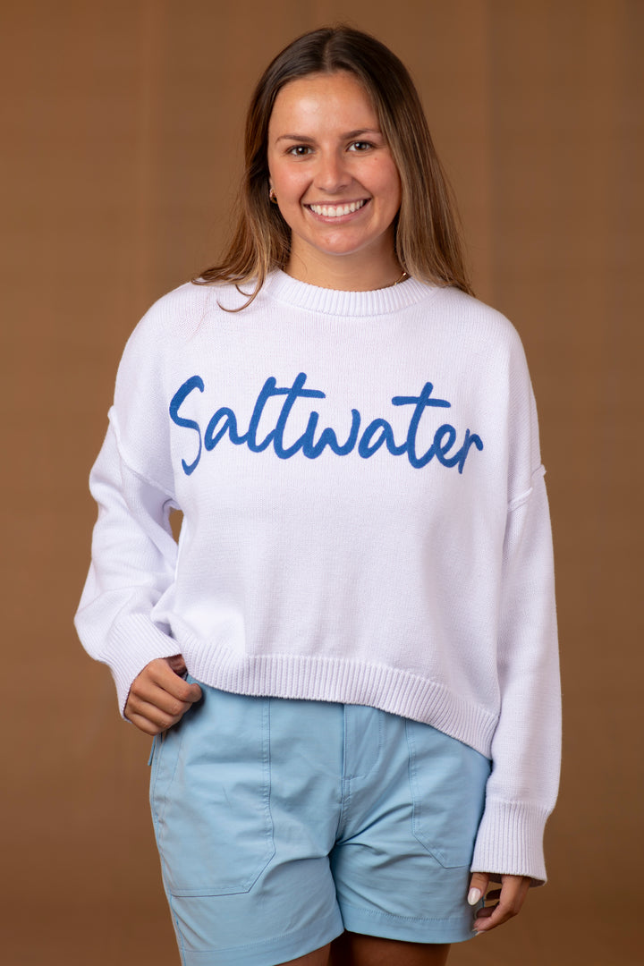 Womens Saltwater Cotton Crew Sweater