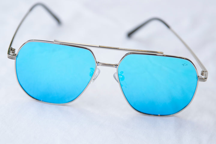 "The Captains" Sunglasses Tomahawk Shades x Saltwater Long Island Blue