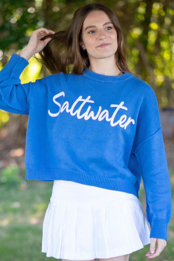 Womens Saltwater Cotton Crew Sweater