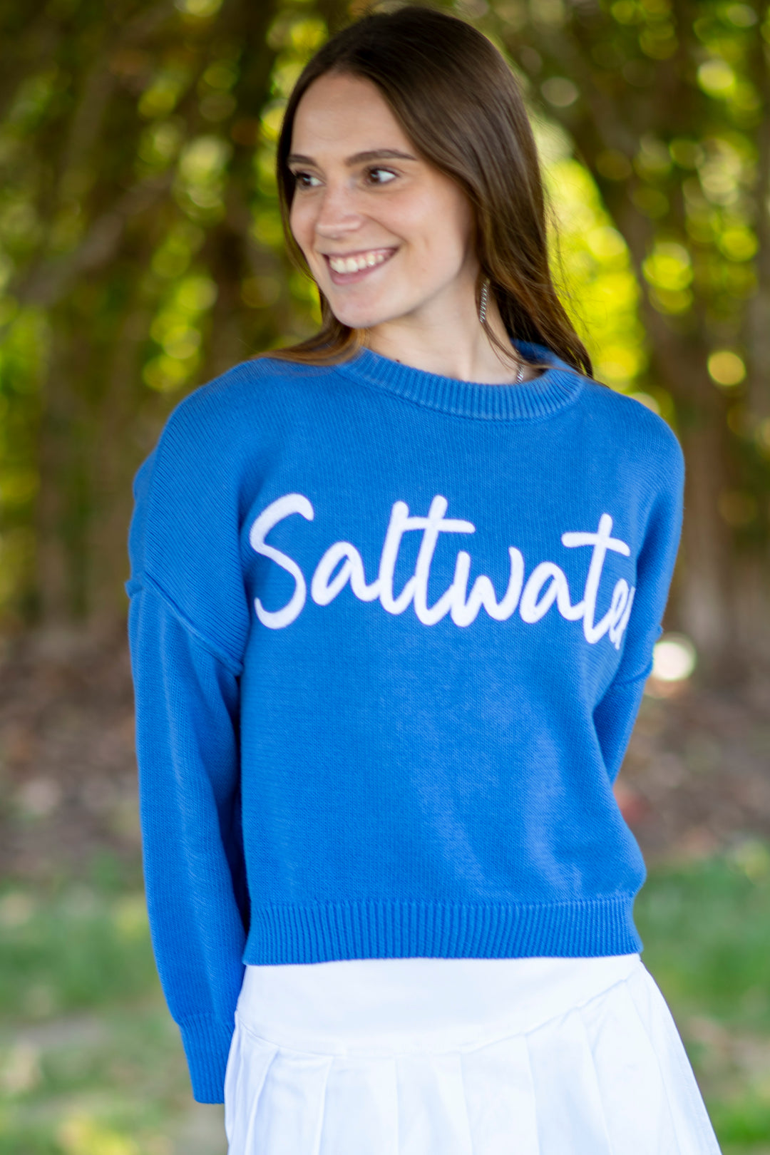 Womens Saltwater Cotton Crew Sweater