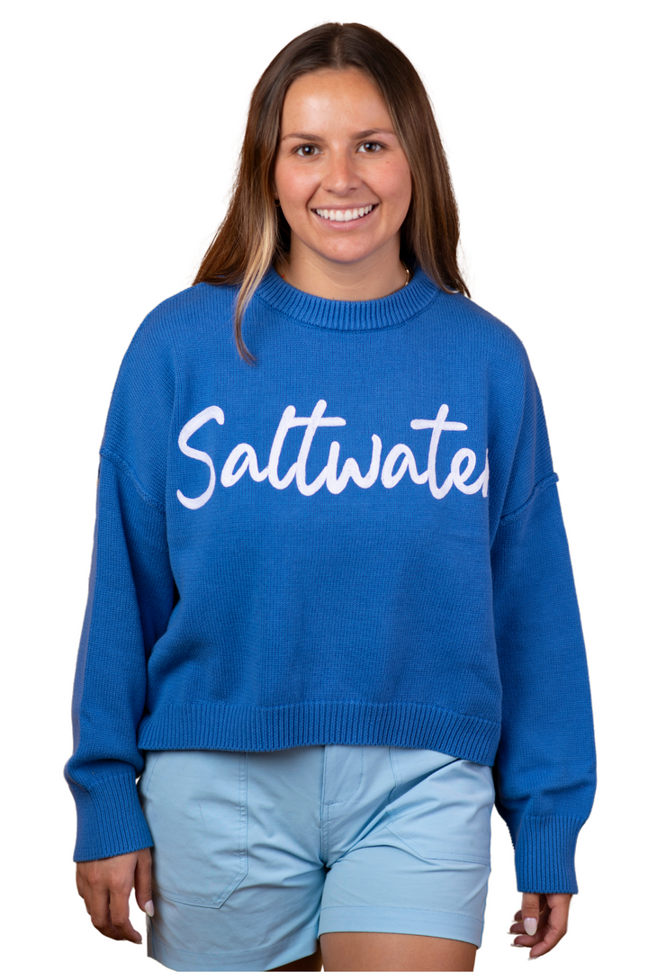 Womens Saltwater Cotton Crew Sweater