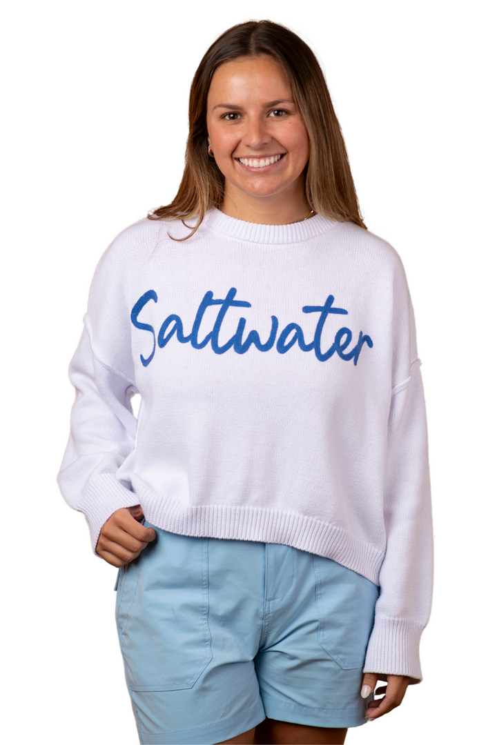 Womens Saltwater Cotton Crew Sweater