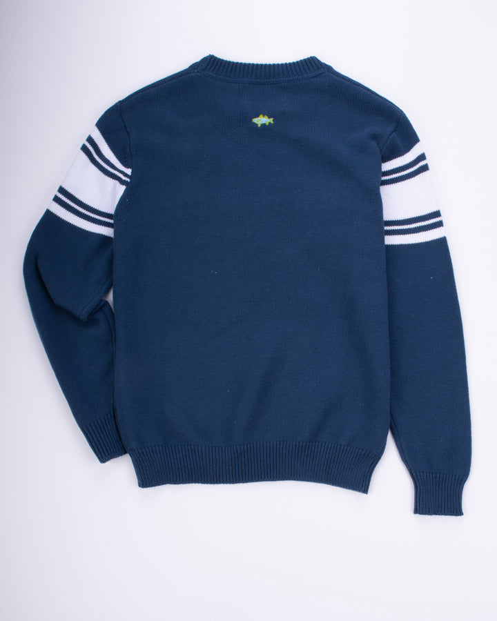 Saltwater Varsity Sweater-Coastal Navy