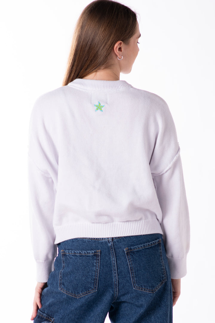 Womens Saltwater Cotton Crew Sweater