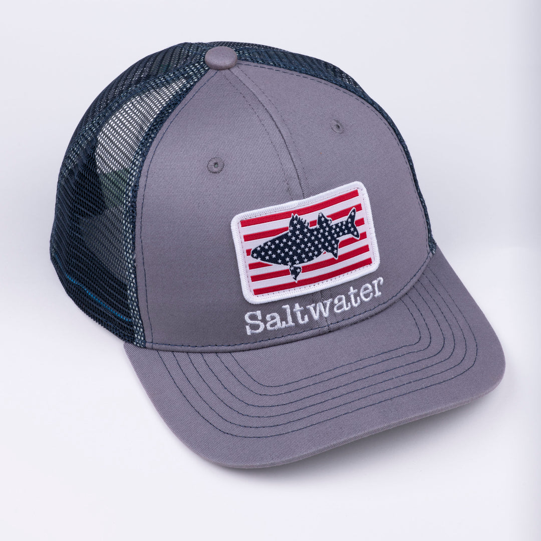 USA Striped Bass Flag Hat - Atlantic Green