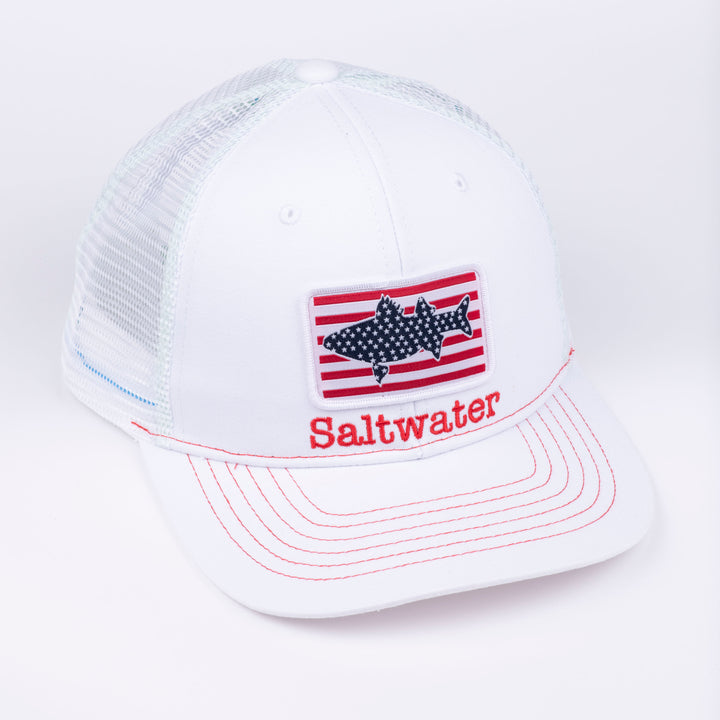 USA Striped Bass Flag Hat